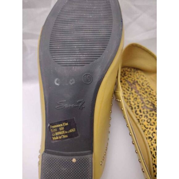 Seven7 Womens Francesca Loafer Flat Shoes Beige Slip On Cushioned Studded 10 - Picture 5 of 9